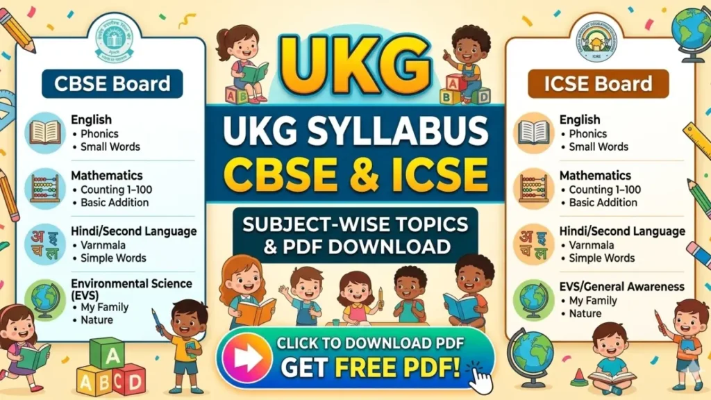 UKG Syllabus